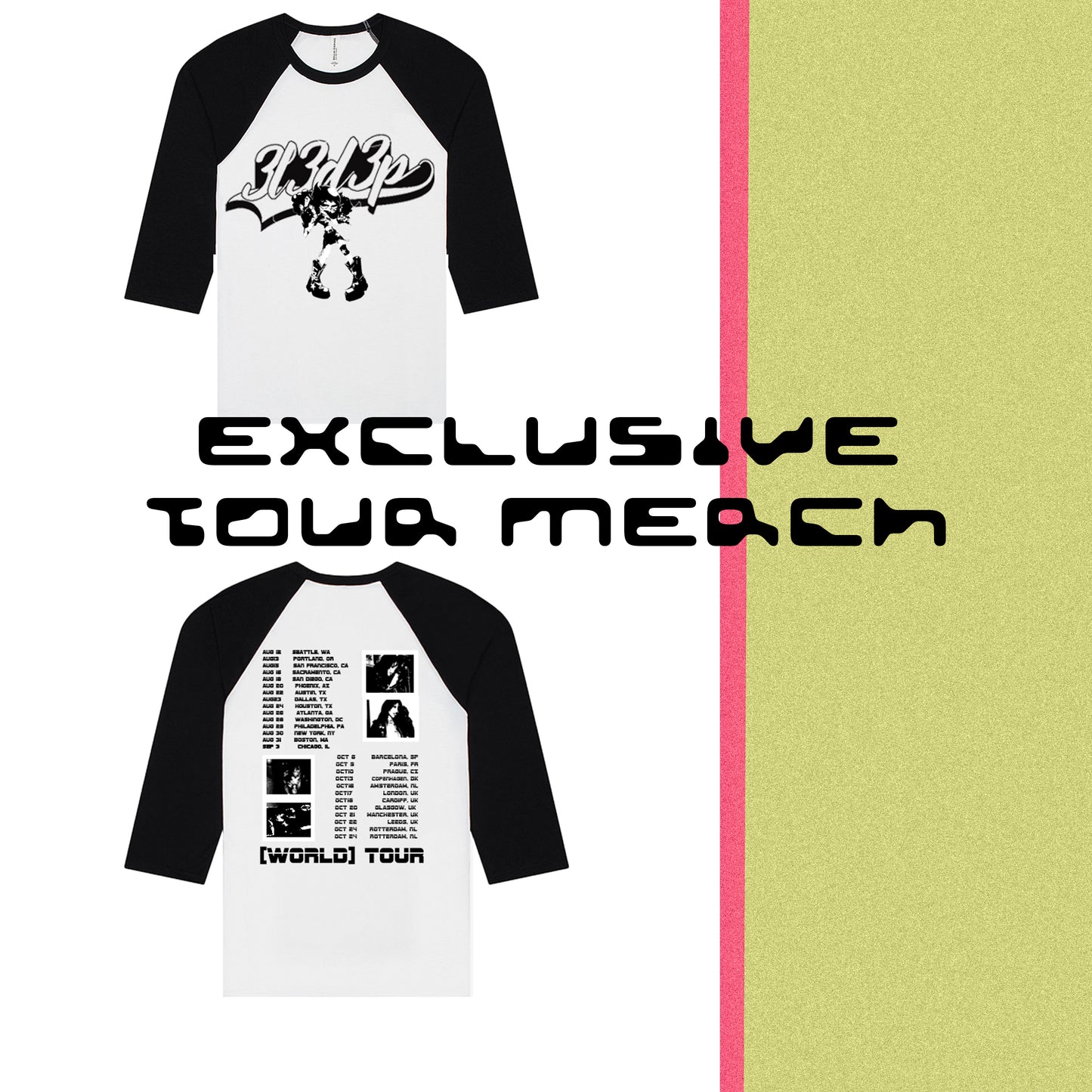 WORLD TOUR 2025 : BASEBALL T-SHIRT